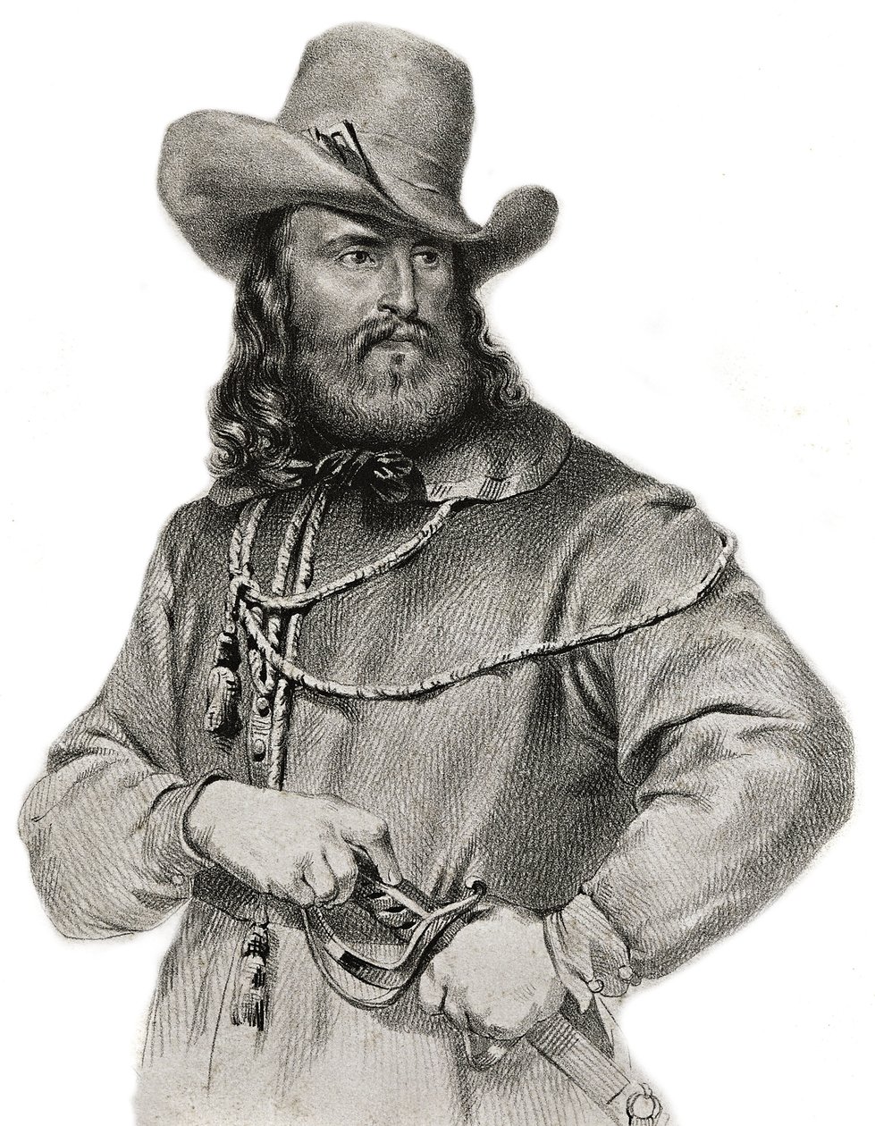 Portrait of Giuseppe Garibaldi (1807-1882), General, Italian patriot and leader av Unknown artist