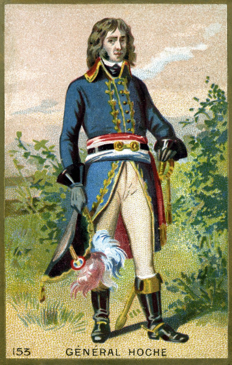 Portrait of Géneral Hoche (1768 - 1797). Chromolithography of the late 19th century. av Unknown artist