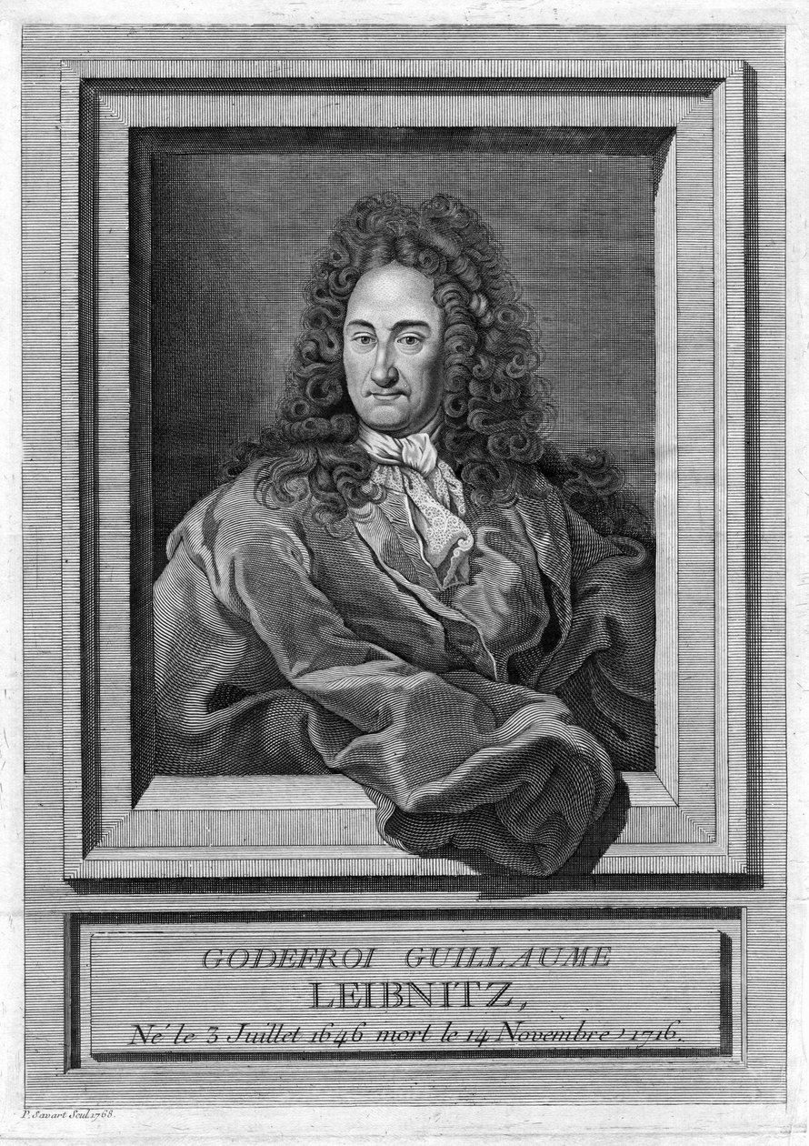 Portrett av Gottfried Wilhelm Leibniz (1646 - 1716) av Unknown artist