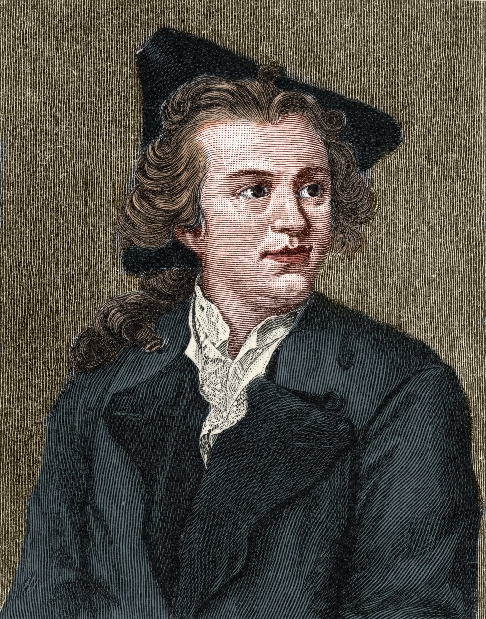 Portrett av Gotthold Ephraim Lessing (1729 - 1781) tysk forfatter og dramatiker. av Unknown artist