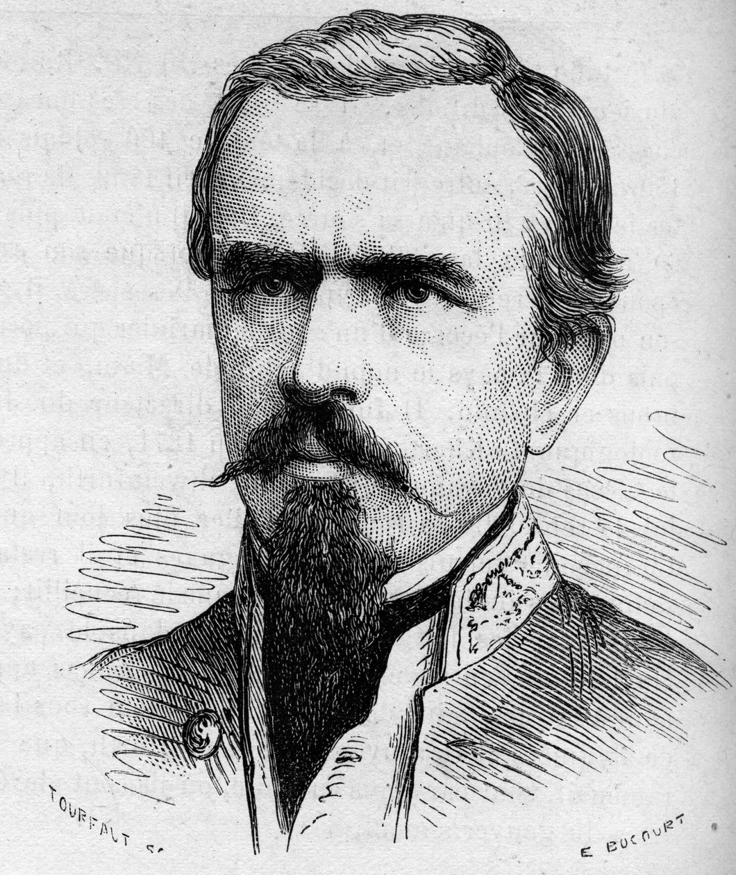 Portrett av Guillaume Lejean, fransk oppdagelsesreisende 1828 -1871. av Unknown artist