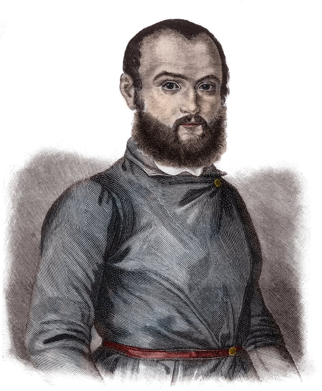 Portrett av Gustav von Struve (1805-1870) tysk politiker, advokat og publisist - Gustav von Struve (1805-1870) tysk advokat, journalist og politiker av Unknown artist