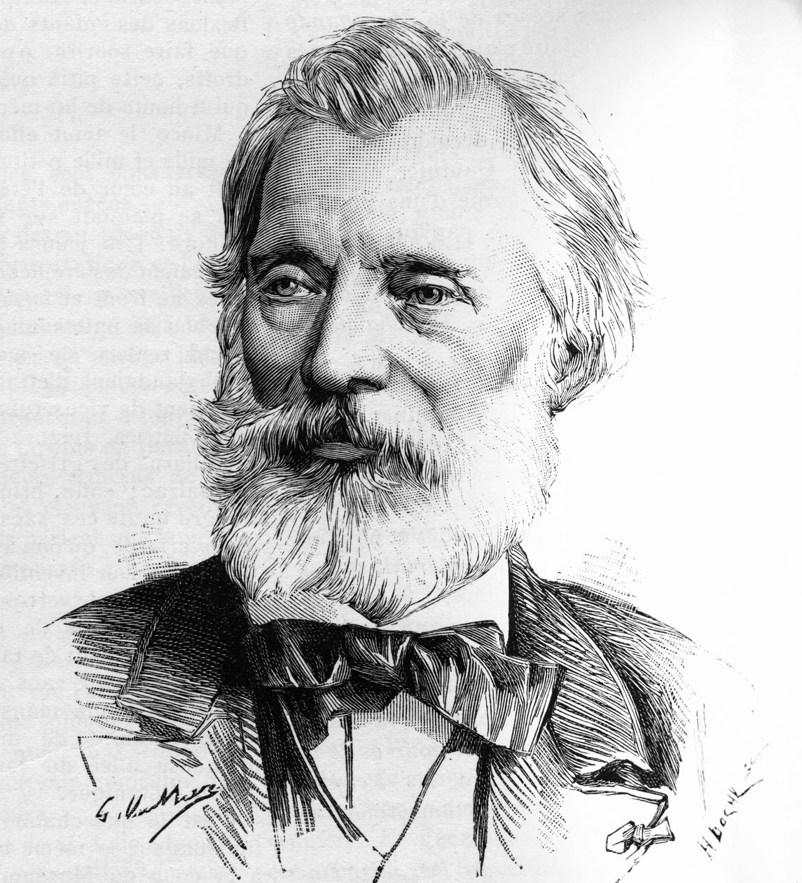 Portrait of Gustave Bertinot (1822-1888) engraver of history and member of the Institute. av Unknown artist