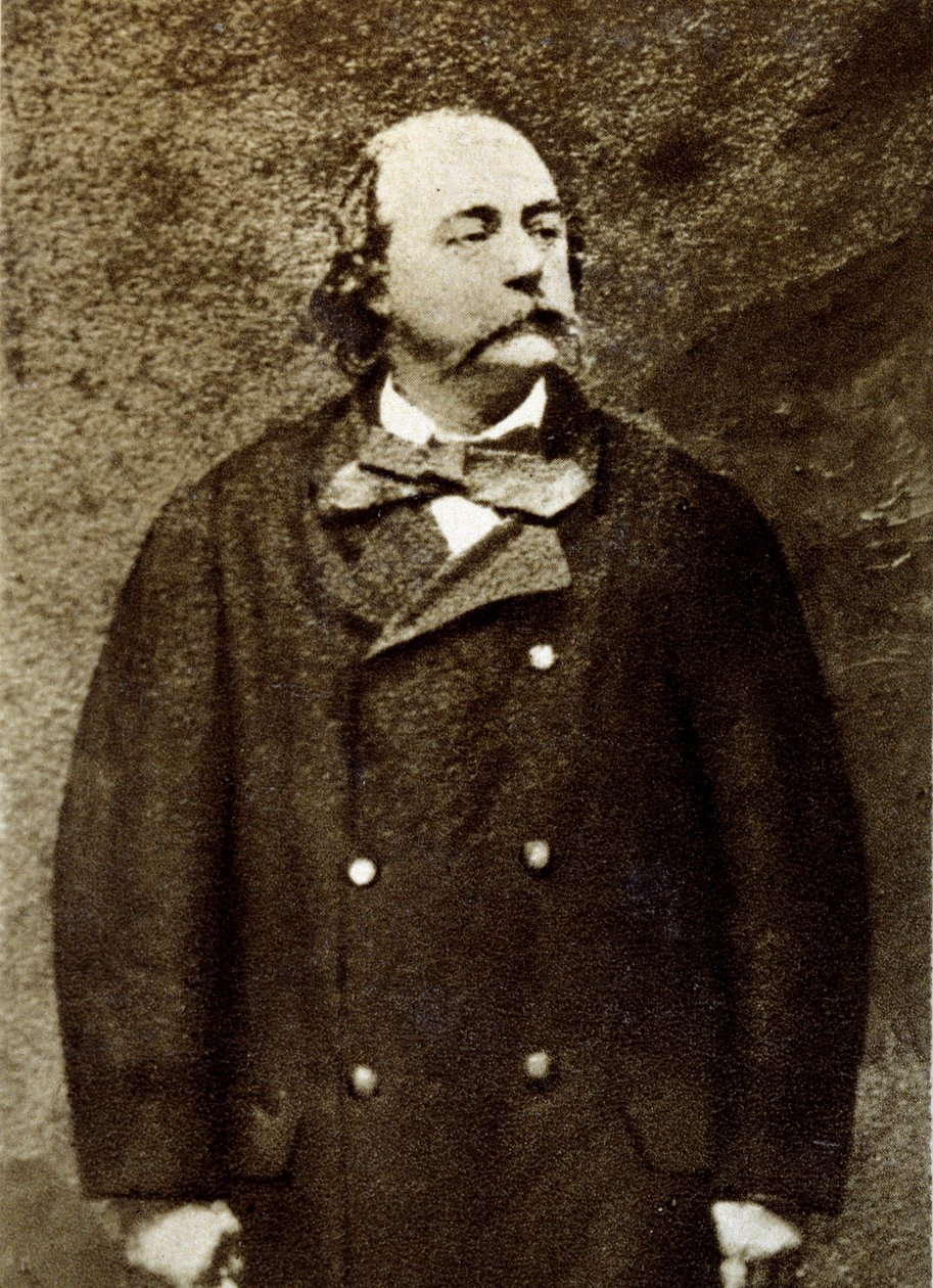 Portrett av Gustave Flaubert (1821-1880), fransk forfatter. av Unknown artist