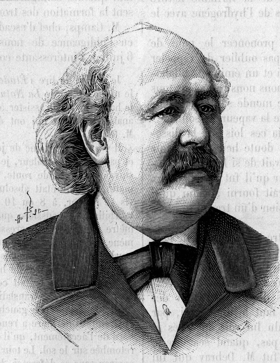 Portrett av Henri Jules Debray (1827-1888), fransk kjemiker. (Fra et fotografi av Eugene Pirou). Gravering i "" Nature: gjennomgang av vitenskapene og deres anvendelser på kunst og industri "" av 11. august 1888. av Unknown artist