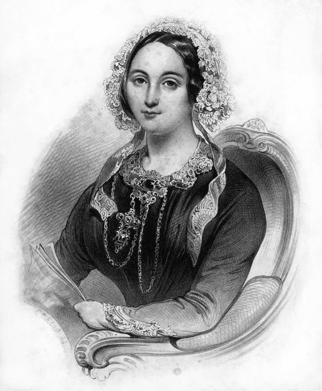 Portrett av Henriette Sontag (1806-1854), tysk sanger. av Unknown artist