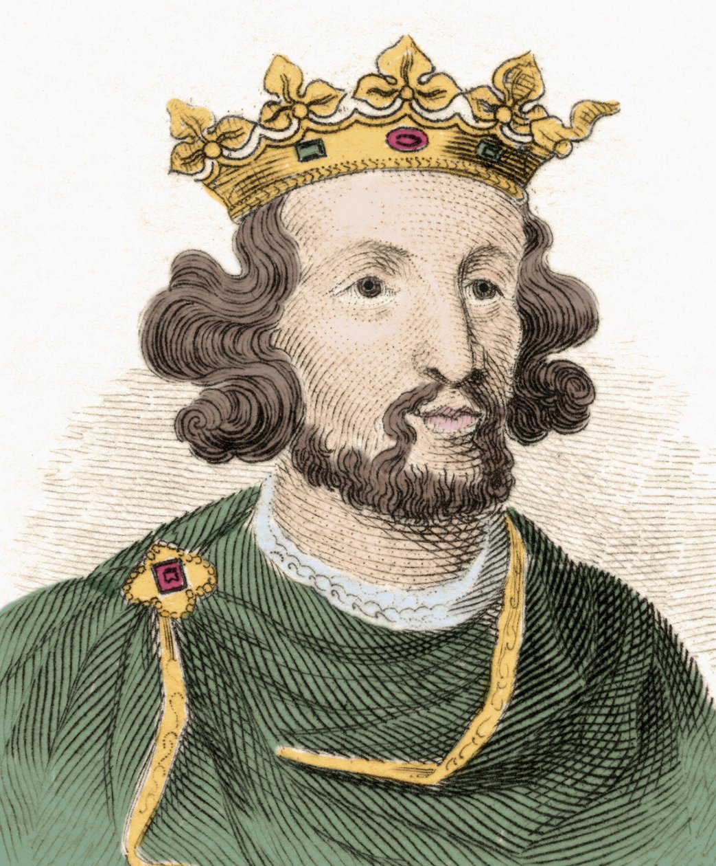 Portrett av Henry III Plantagenet (1207-1272), konge av England. av Unknown artist