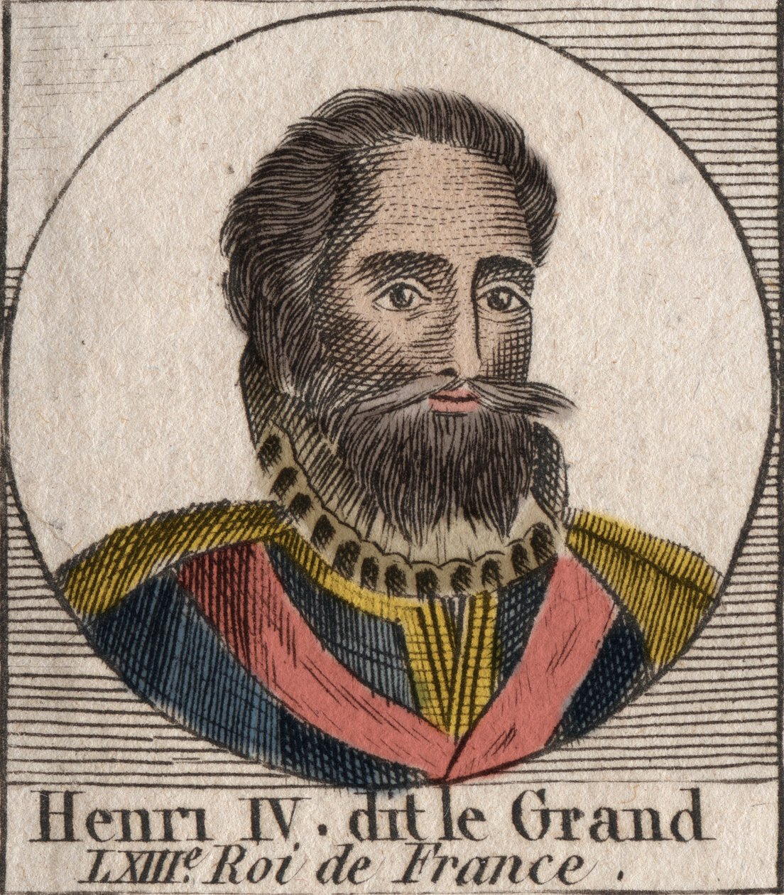 Portrait of Henry IV (1553-1610) King of France - Portrait of Henry IV (1553-1610) King of France - engraving from “Instruction sur l