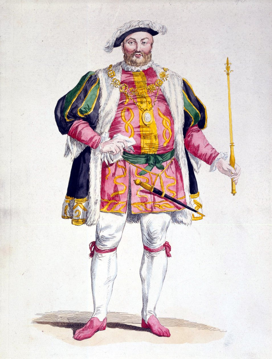 Portrait of Henry VIII (1491 - 1547) of England. av Unknown artist