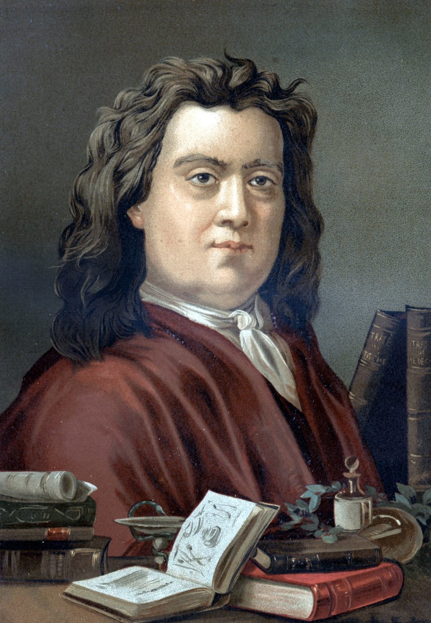 Portrett av Hermann Boerhaave (1668 - 1738), nederlandsk lege og kjemiker, etter "Science and its Men" av Louis Figuier. Barcelona 1881 av Unknown artist