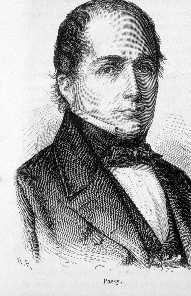 Portrait of Hippolyte Passy (1793-1880), French politician and economist av Unknown artist