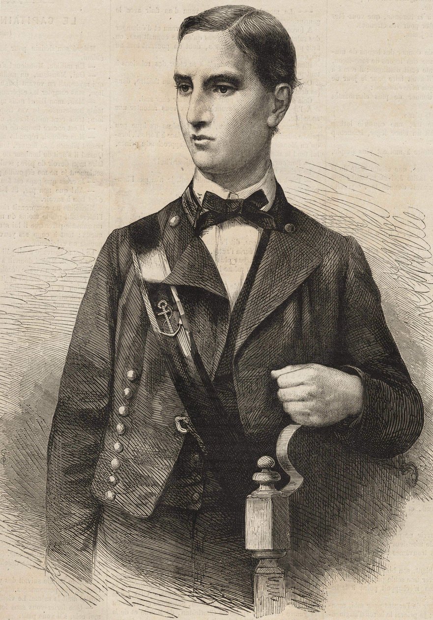 Portrait of His Majesty George I (1863-1913), King of Greece. av Unknown artist