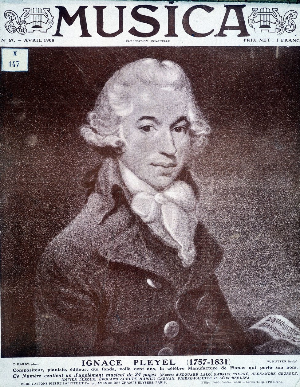 Portrett av Ignace Pleyel, østerriksk komponist, pianist og forlegger (1757 - 1831). av Unknown artist