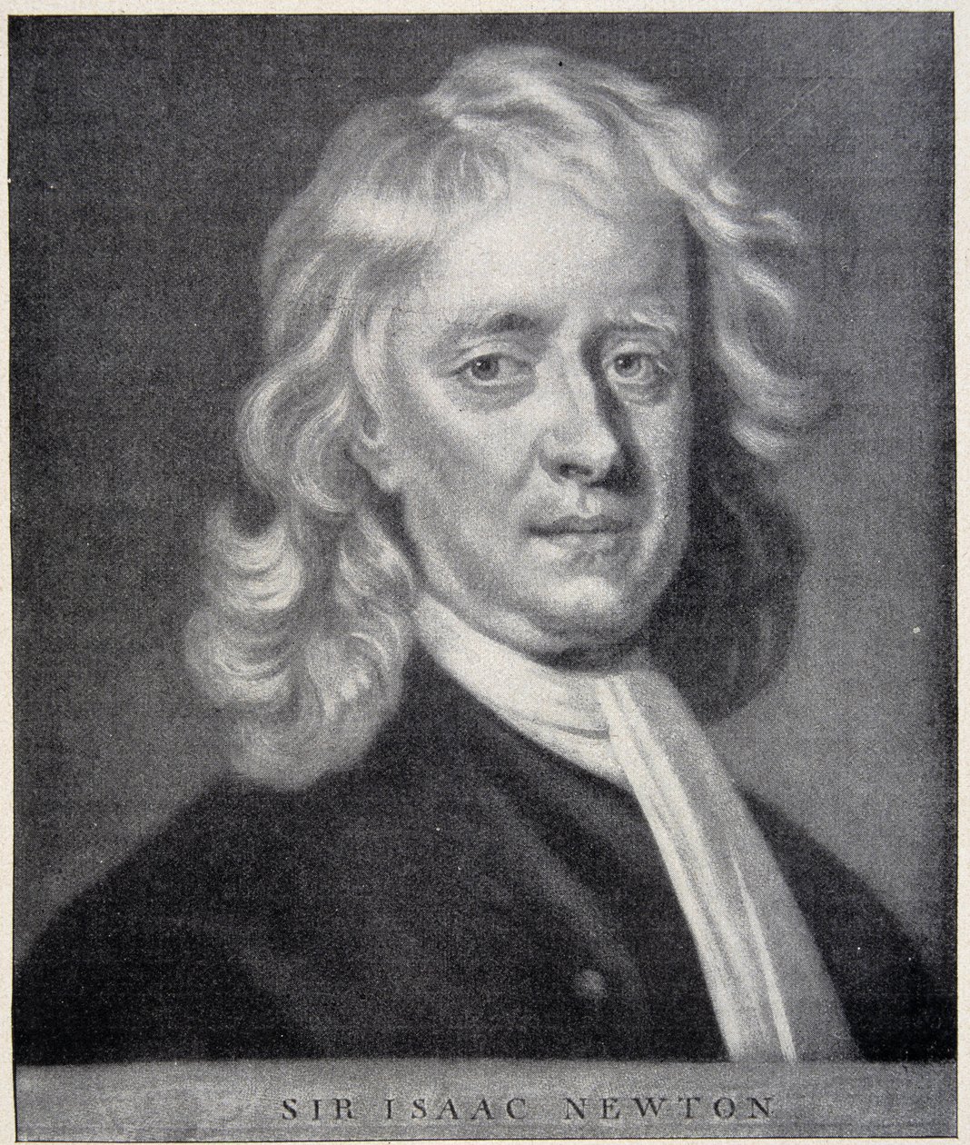 Portrett av Isaac Newton nært originalen bevart ved Berlin Observatory. av Unknown artist