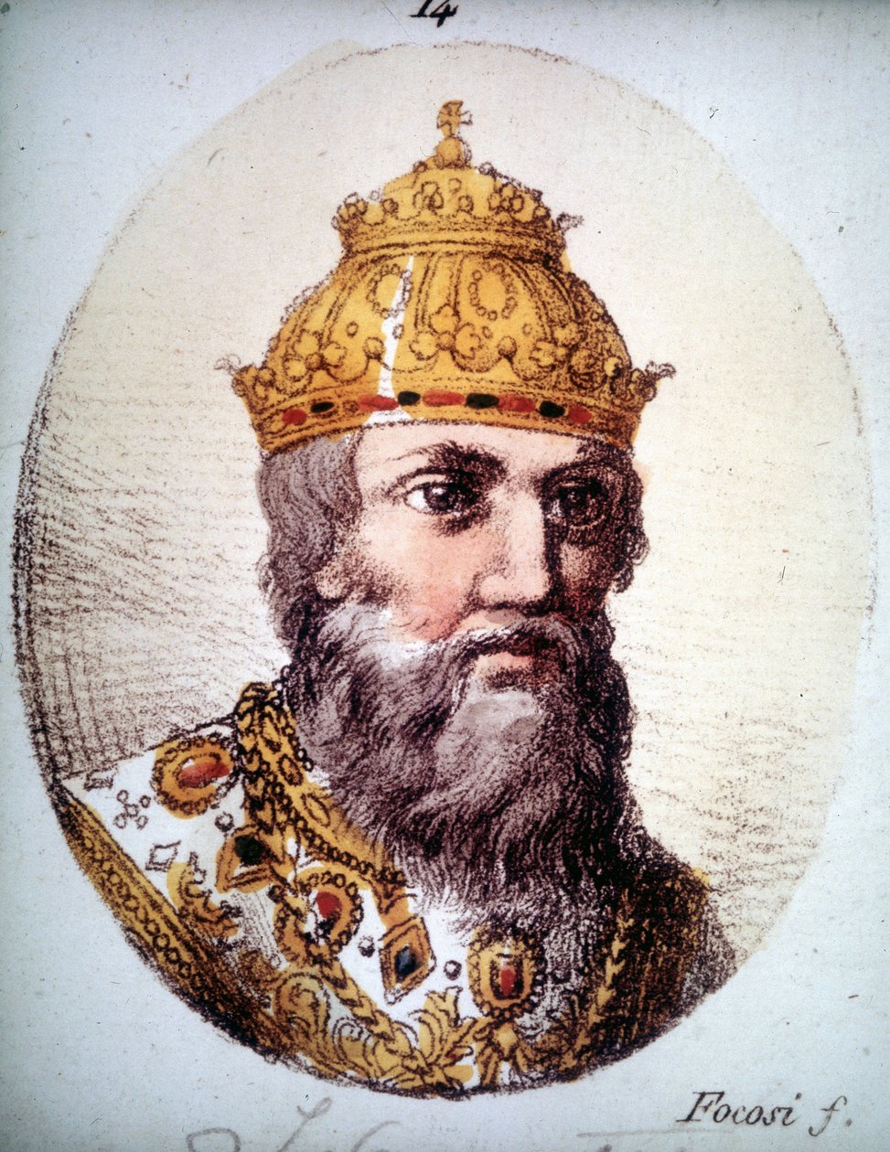 Portrett av Ivan IV den grusomme (1530 - 1584), russisk tsar. av Unknown artist
