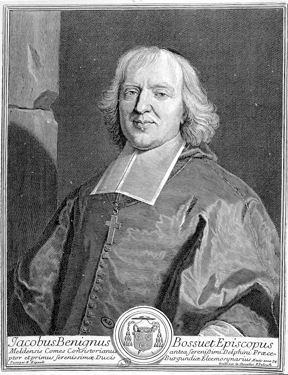 Portrett av Jacques-Benigne (Jacques Benigne) Bossuet (1627 - 1704). av Unknown artist