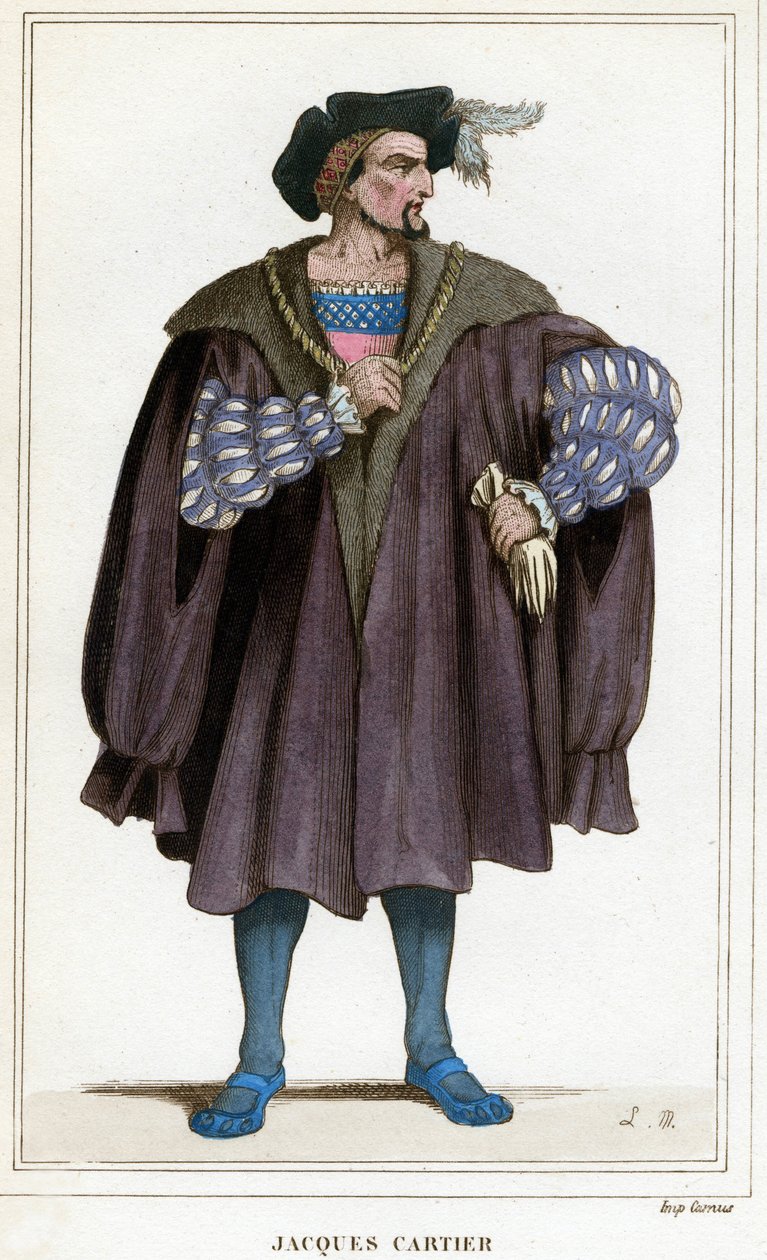 Portrett av Jacques Cartier (1491 - 1557). av Unknown artist