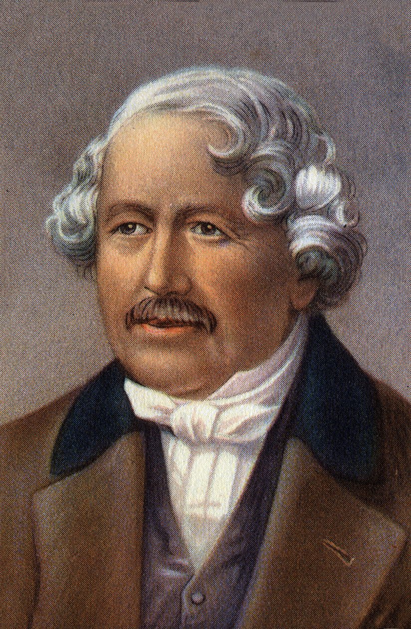 Portrett av Jacques Daguerre, franskmannen, oppfinneren av daguerotypiet. av Unknown Artist