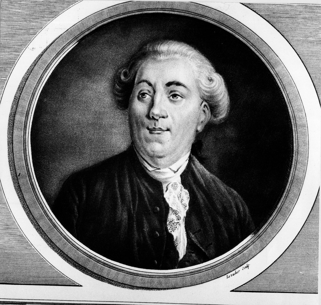 Portrett av Jacques Necker (1732-1804), fransk statsminister. Gravering i "" Komplett samling av historiske malerier fra den franske revolusjonen, i tre bind.""" 1804. av Unknown artist