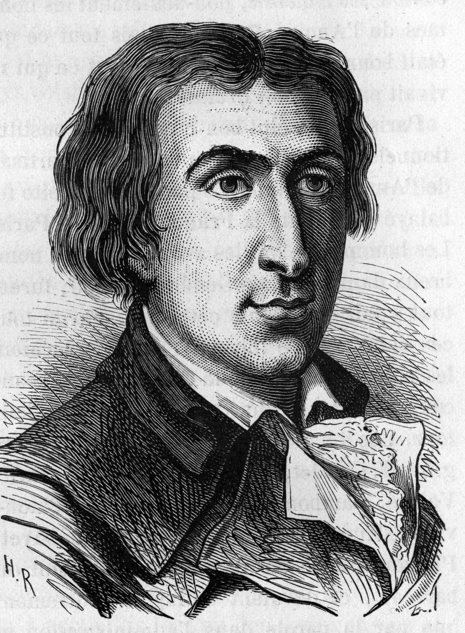 Portrait of Jacques Pierre Brissot de Warville, French journalist and politician (1754 - 1793). He founded the Societe des Amis des Blacks, a supporter of the abolition of slavery Engraving of the 19th century. av Unknown artist