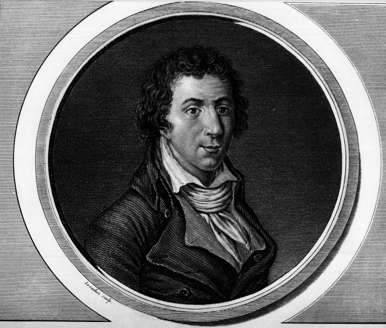 Portrett av Jacques Pierre Brissot dit Brissot de Warville (1754-1793), stedfortreder for nasjonalkonvensjonen. Gravering i "" Komplett samling av historiske malerier fra den franske revolusjonen, i tre bind.""" 1804. av Unknown artist