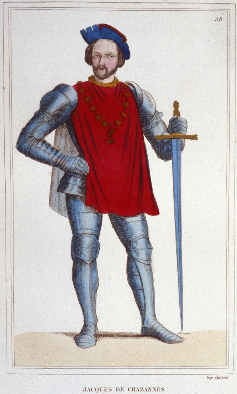 Portrett av Jacques de Chabannes Lord of LA PALICE. Marskalk av Frankrike 1470-1525. av Unknown artist