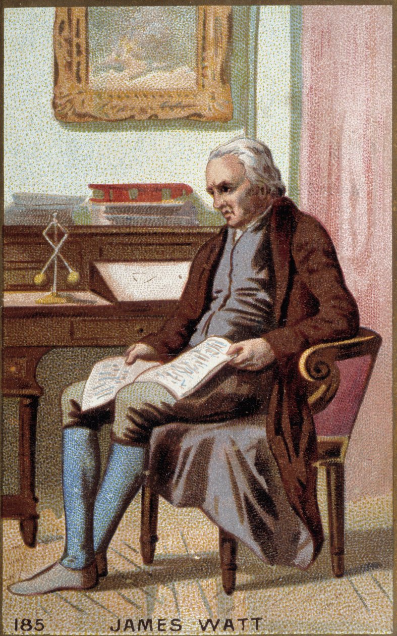 Portrait of James Watt (1736-1819), British engineer. av Unknown artist