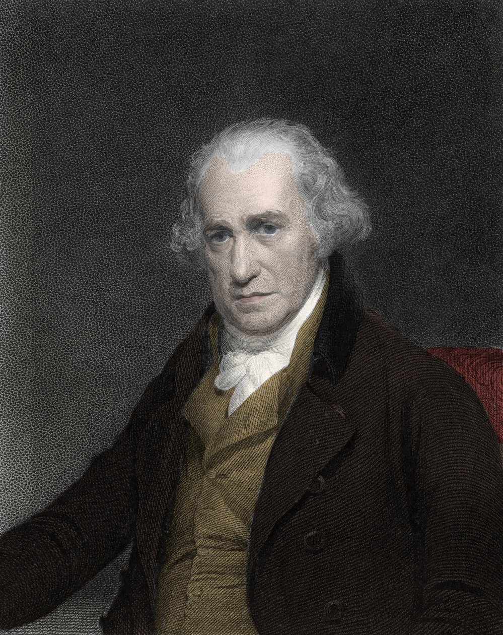 Portrett av James Watt (1736-1819), skotsk oppfinner og mekaniker - James Watt, skotsk ingeniør av Unknown artist