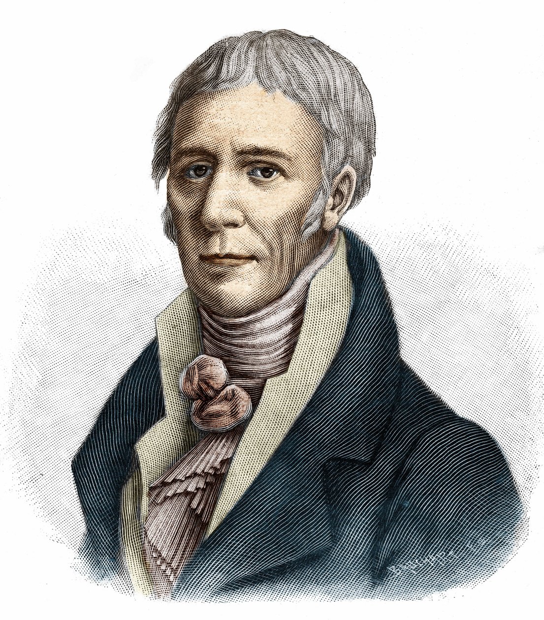 Portrett av Jean-Baptiste (Jean Baptiste) Lamarck (1744-1829). av Unknown artist
