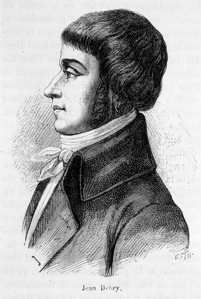 Portrett av Jean Antoine Joseph Debry eller De Bry (1760-1834), stedfortreder for Aisne ved nasjonalkonvensjonen. av Unknown artist