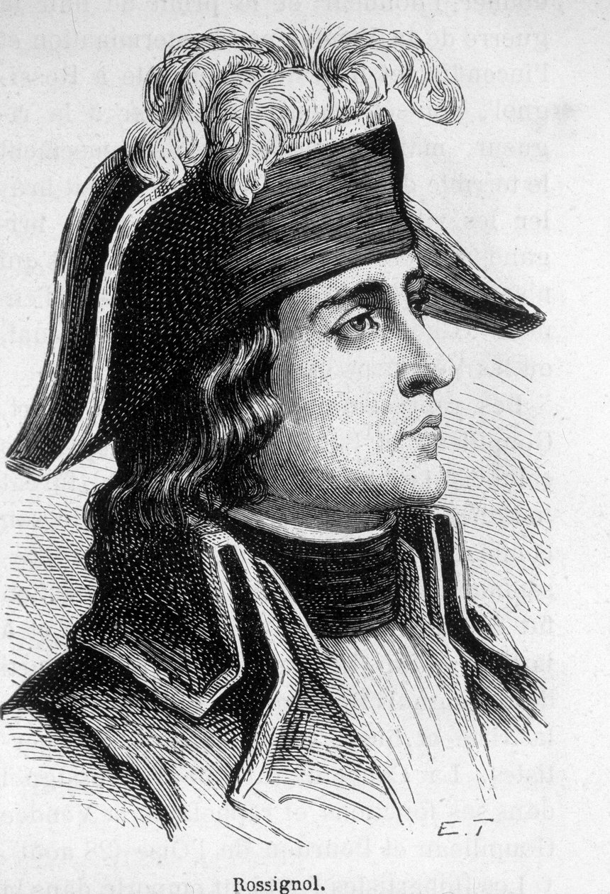 Portrett av Jean Antoine Rossignol, general francais (1759-1868). av Unknown artist