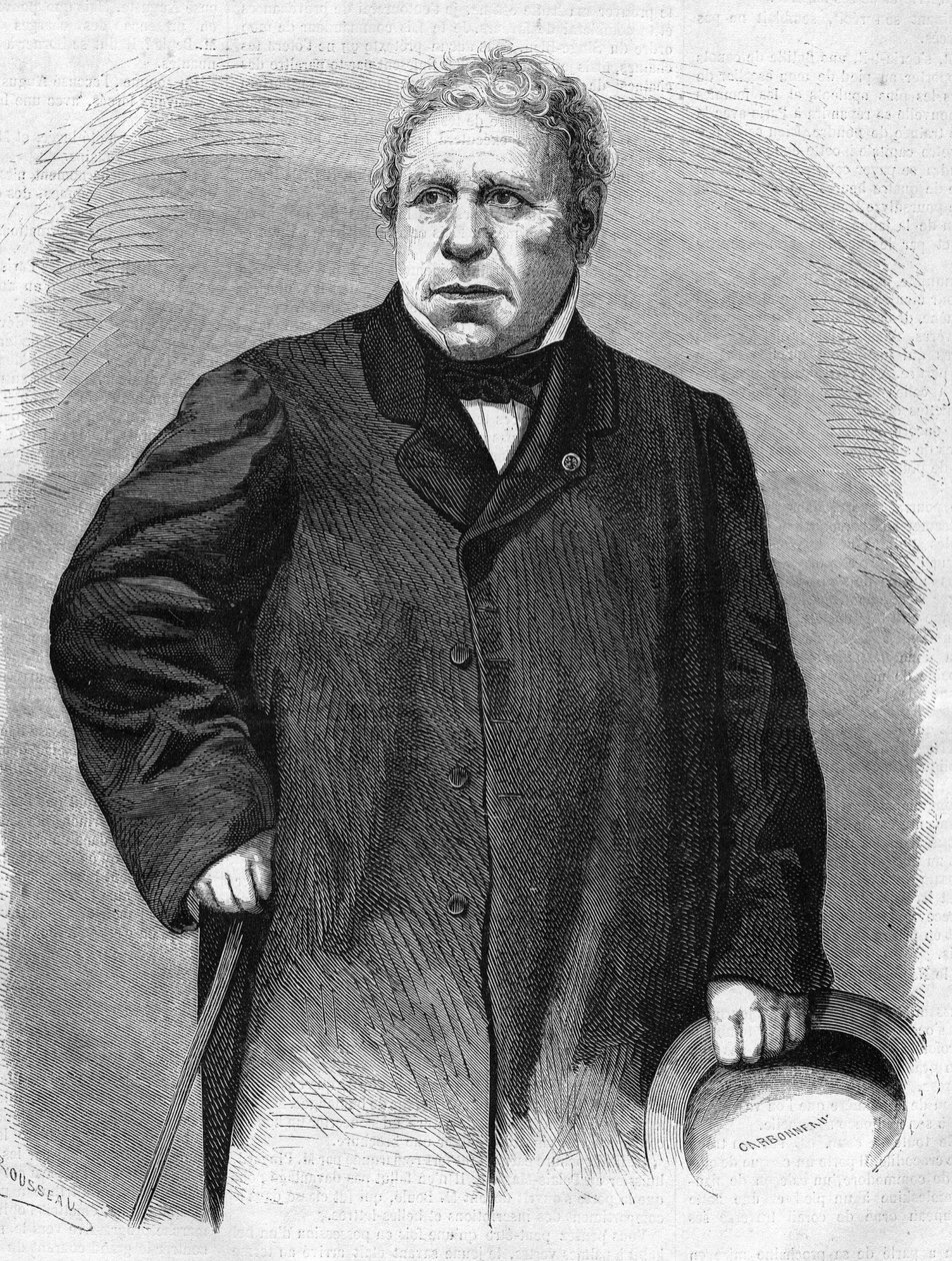 Portrait of Jean Auguste Dominique Ingres (1780-1867). French painter. av Unknown artist