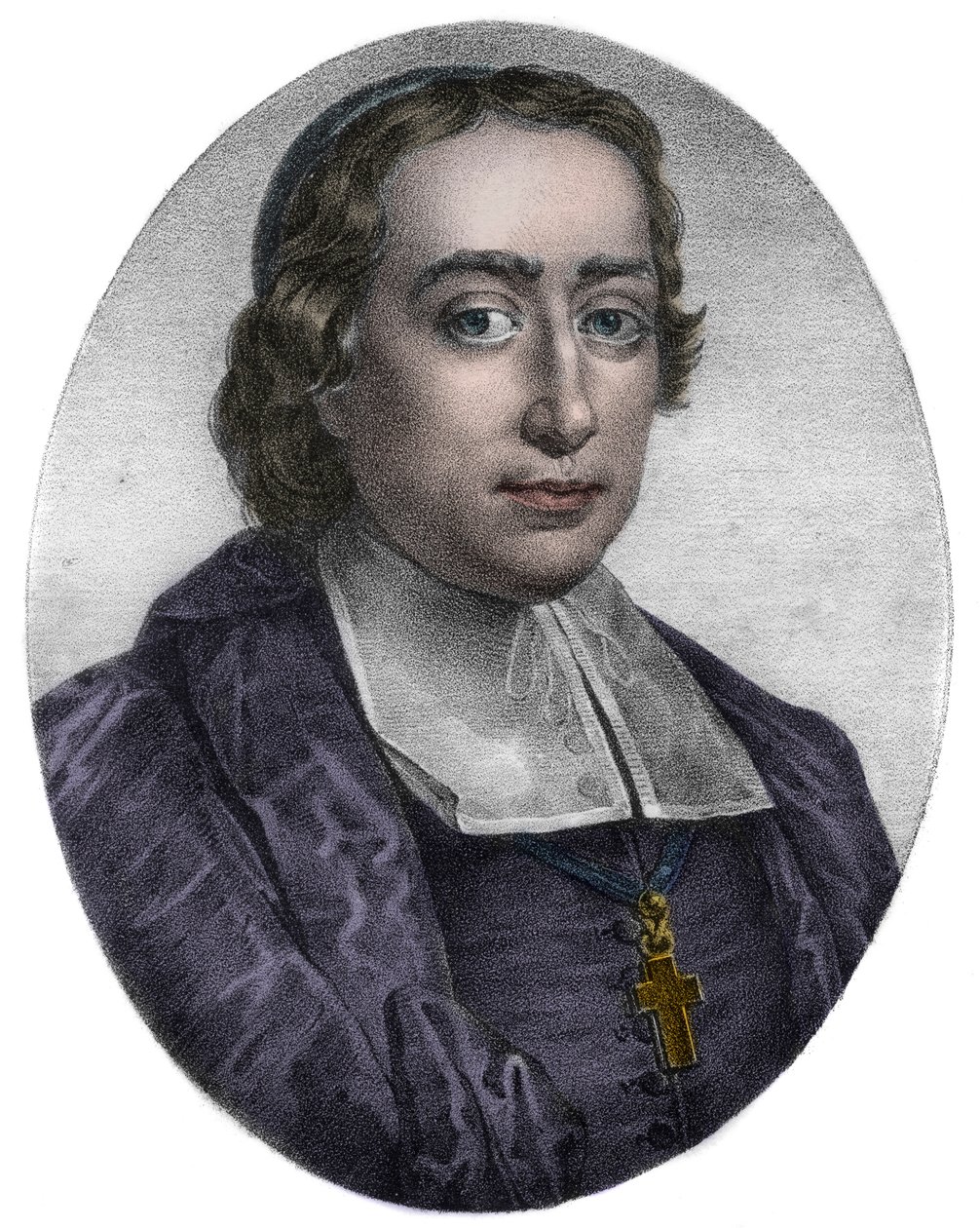Portrett av Jean Baptiste (Jean-Baptiste) Massillon (1663-1742), fransk katolsk biskop og predikant, biskop av Clermont - Portrett av den franske predikanten og kirkemannen Jean Baptiste (Jean-Baptiste) Massillon (1663-1742) av Unknown artist