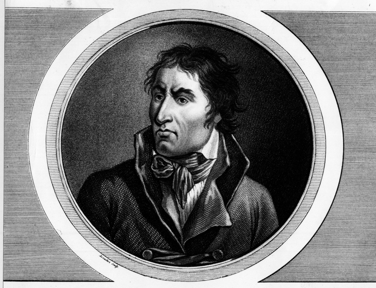 Portrett av Jean Baptiste Carrier (1756 - 1794), fransk politiker. Gravering i "" Komplett samling av historiske malerier fra den franske revolusjonen, i tre bind.""" 1804. av Unknown artist