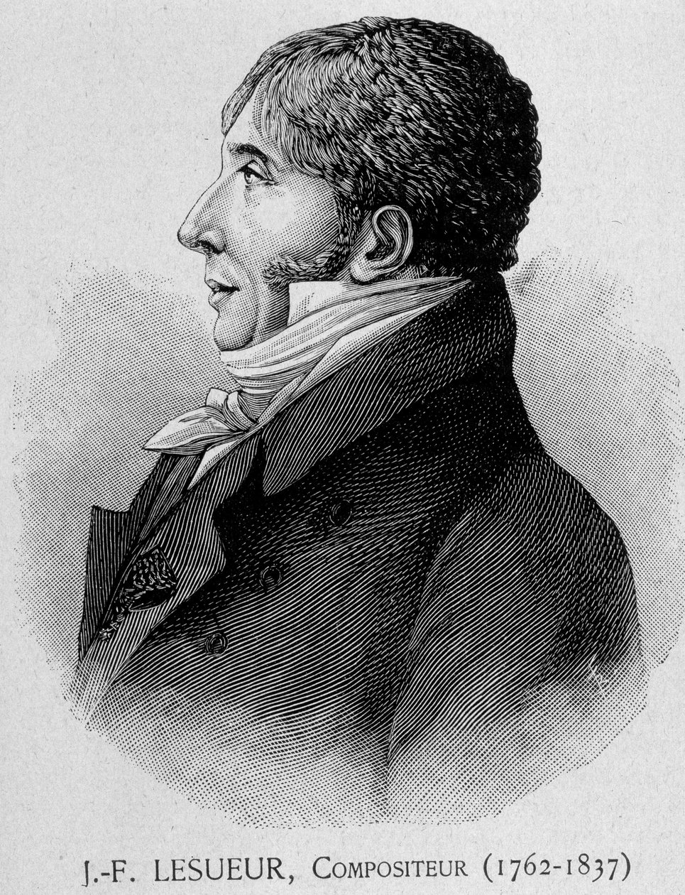 Portrett av Jean Francois Lesueur (1762 - 1837), fransk komponist av Unknown artist