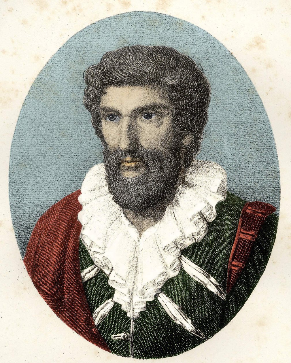 Portrett av Jean Goujon (1510 - v. 1566) fransk billedhugger, designer og arkitekt. av Unknown artist