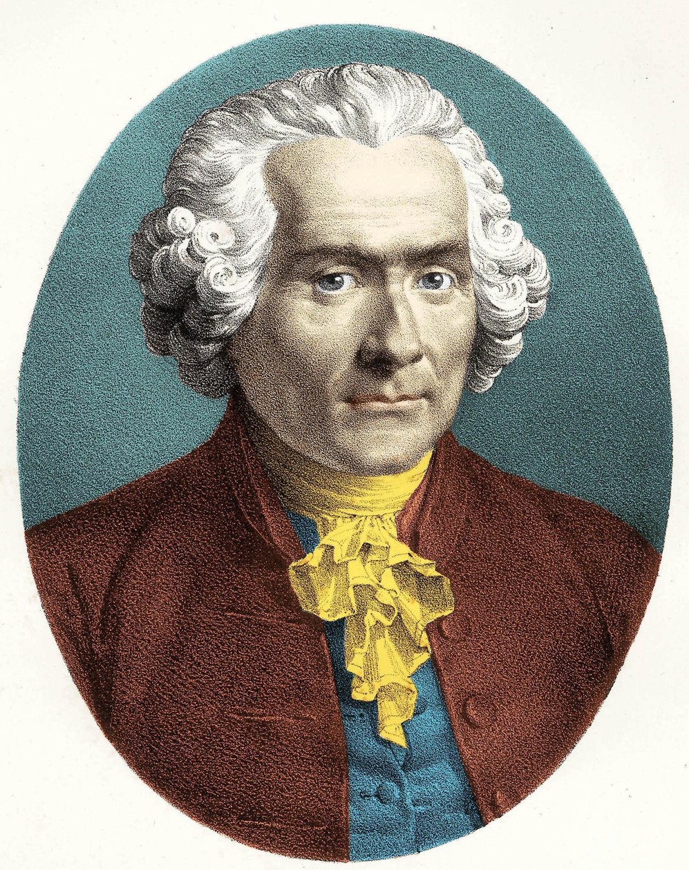 Portrett av Jean Jacques Rousseau (1712-1778). av Unknown artist