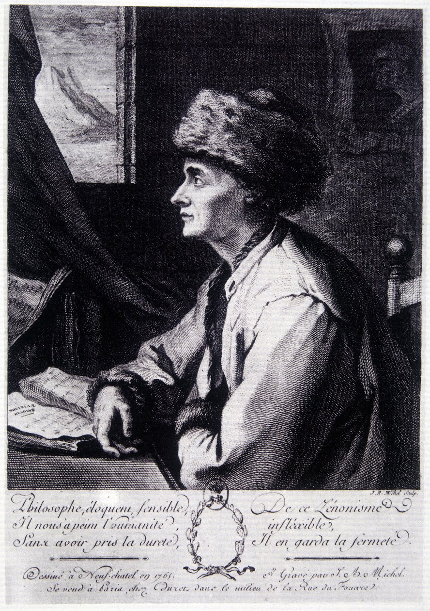 Portrett av Jean Jacques Rousseau av Unknown artist
