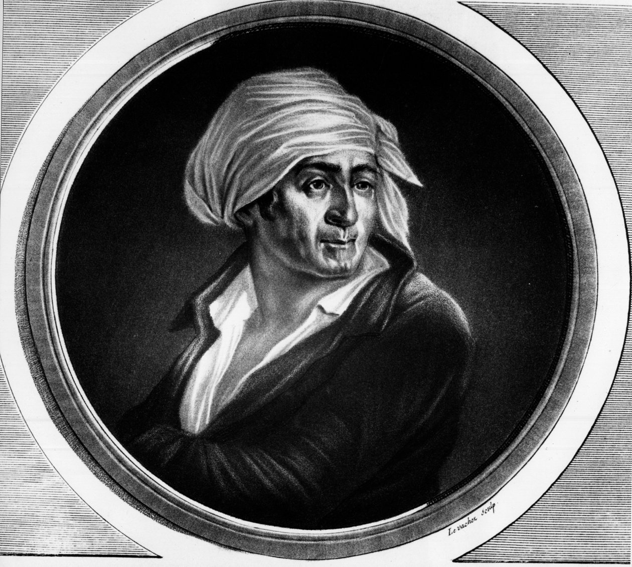 Portrett av Jean Paul Marat (1763-1793). Gravering i "" Komplett samling av historiske malerier fra den franske revolusjonen, i tre bind.""" 1804. av Unknown artist