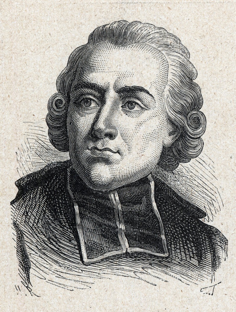 Portrett av Jean Sibrake (Jean-Sibrakes) (eller Siffrein) abbe Maury (1746-1817), fransk kardinal og arkevek i Paris, medlem av Academy francaise - Gravering av 1889 av Unknown artist