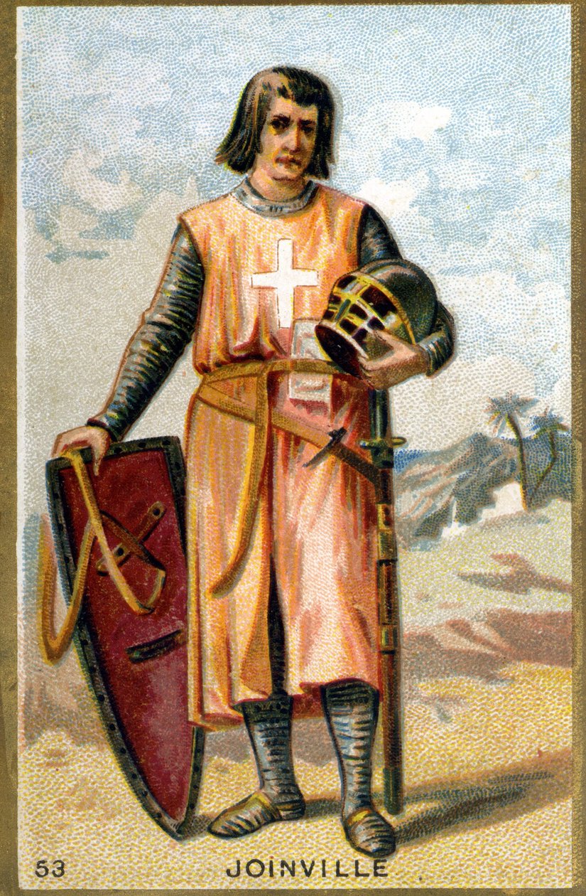 Portrait of Jean de Joinville (1225 - 1317) French columnist. Chromolithography of the 19th century. av Unknown artist