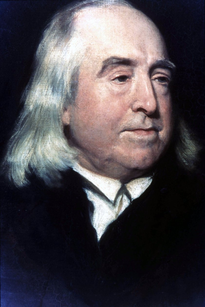 Portrett av Jeremy Bentham (1748-1832), britisk filosof og juriskonsulent. av Unknown artist
