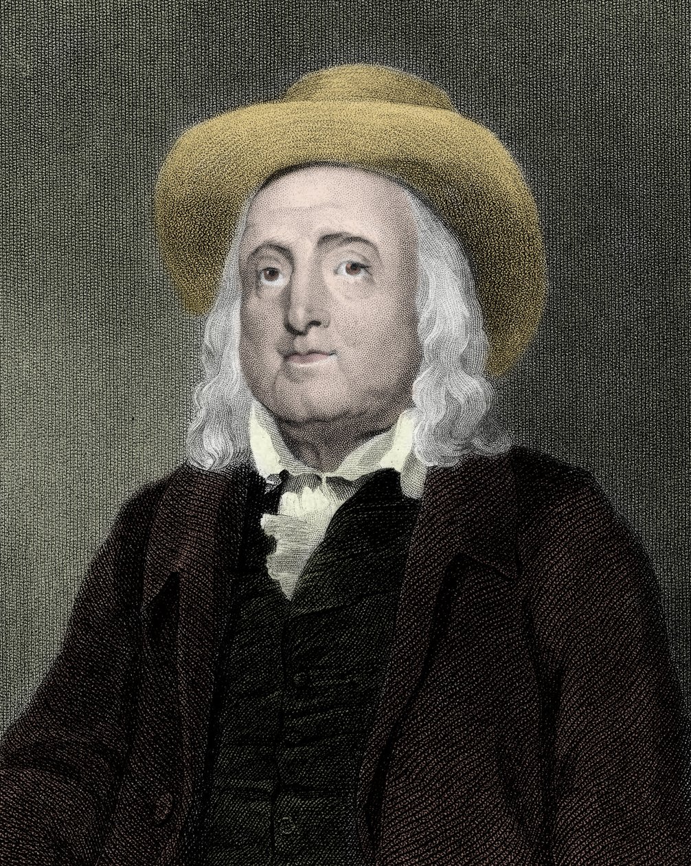 Portrett av Jeremy Bentham (1748–1832), britisk filosof, moralist og lovgiver. av Unknown artist