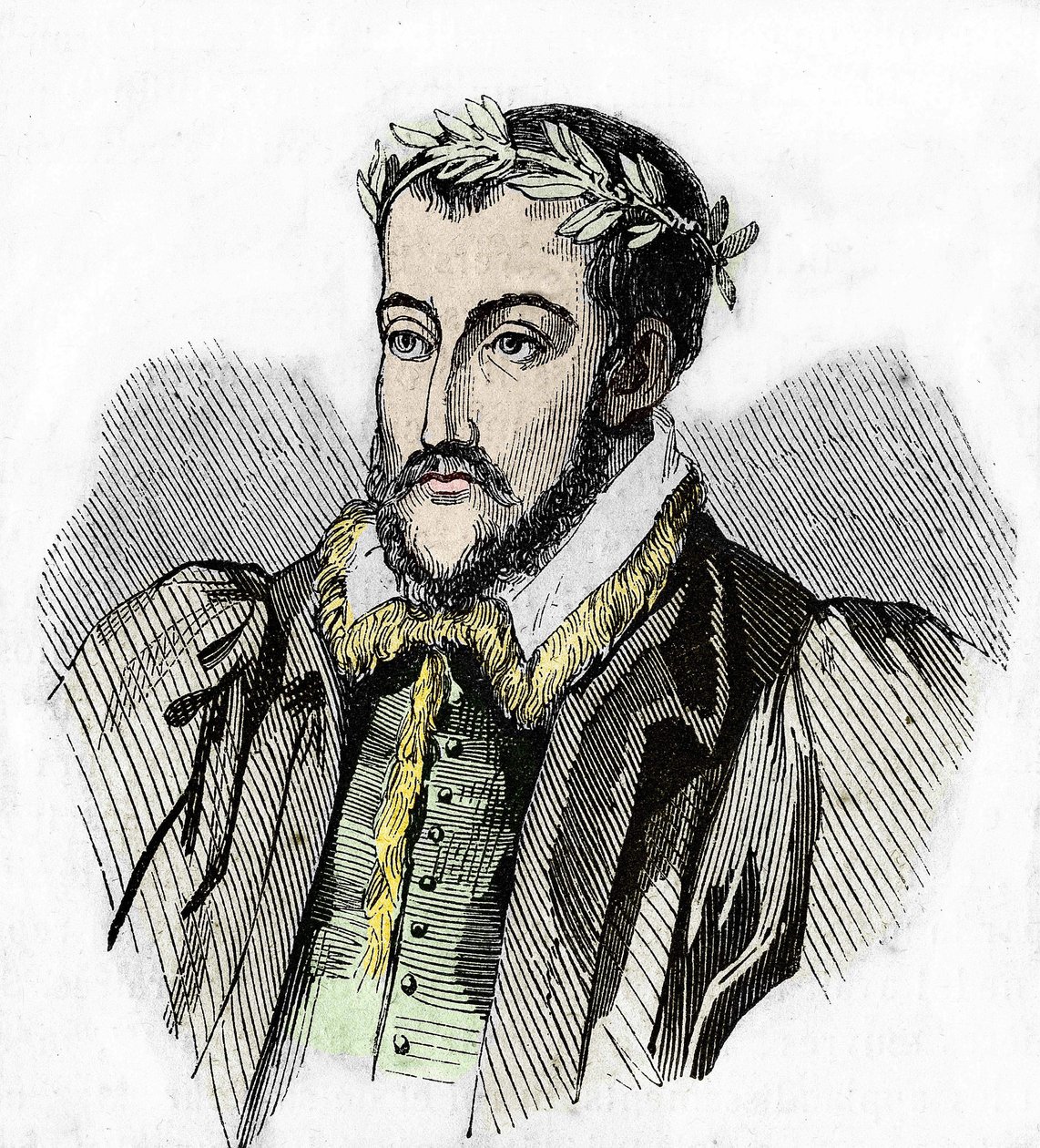 Portrett av Joachim du Bellay. Fransk poet (Château du Liré, Maine-et-Loire av Unknown artist