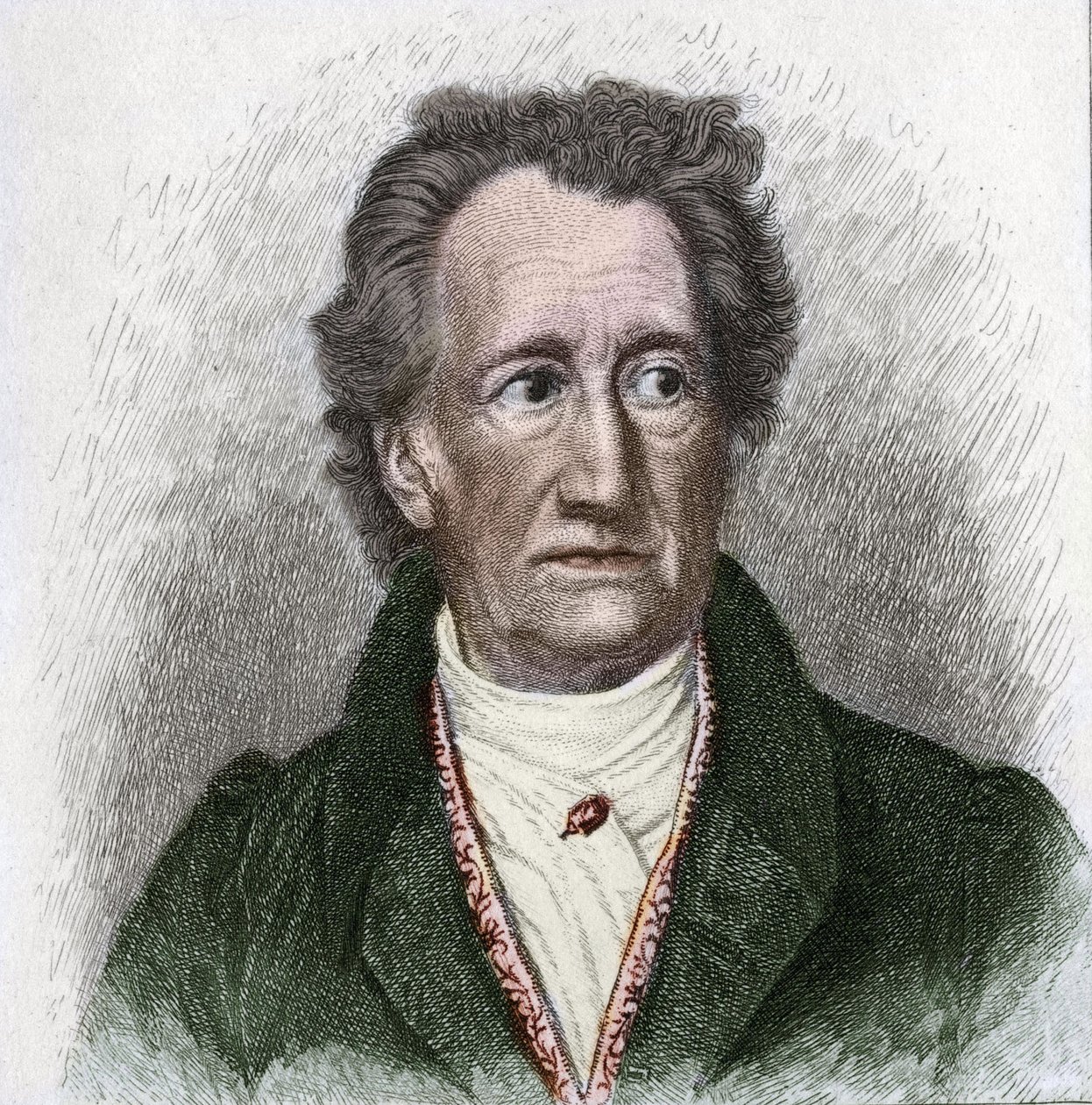 Portrait of Johan Wolfgang Goethe (1749 - 1832), German writer av Unknown artist