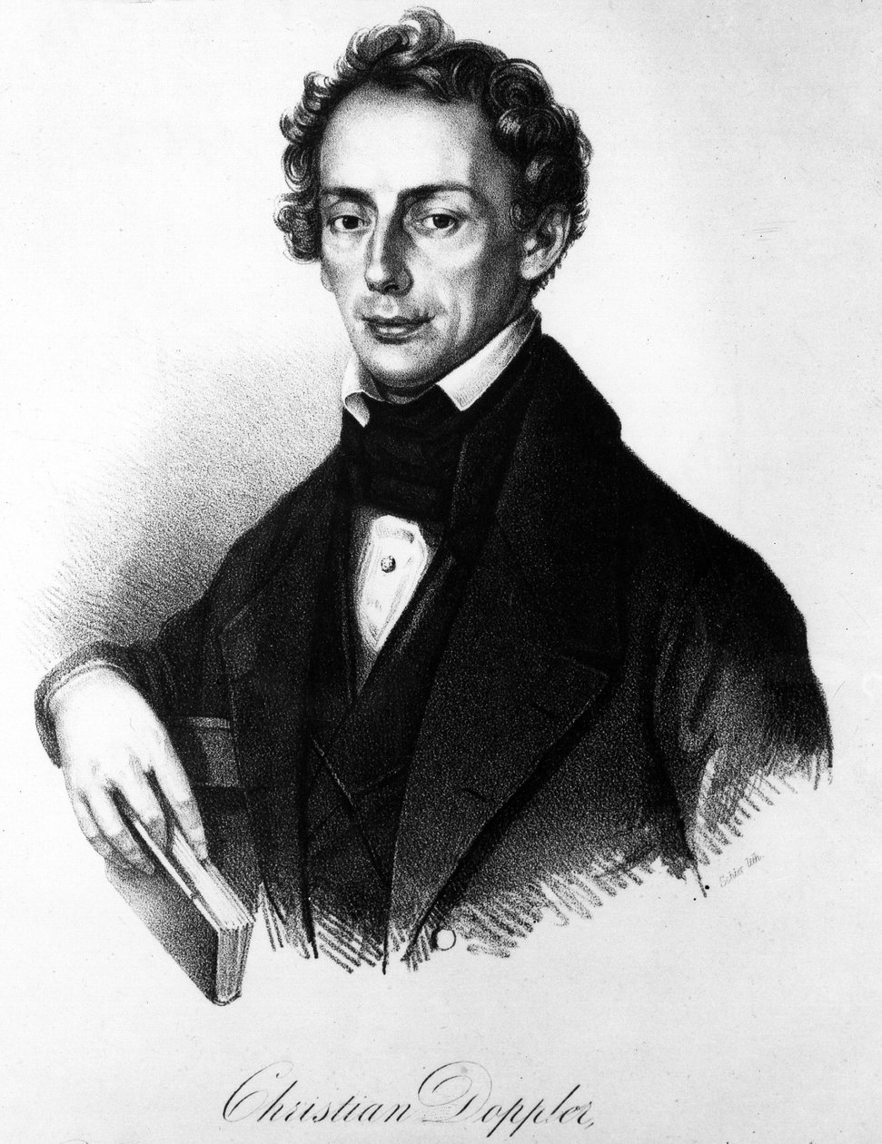 Portrait of Johann Christian Doppler (1803-1853).Austrian physicist. av Unknown artist