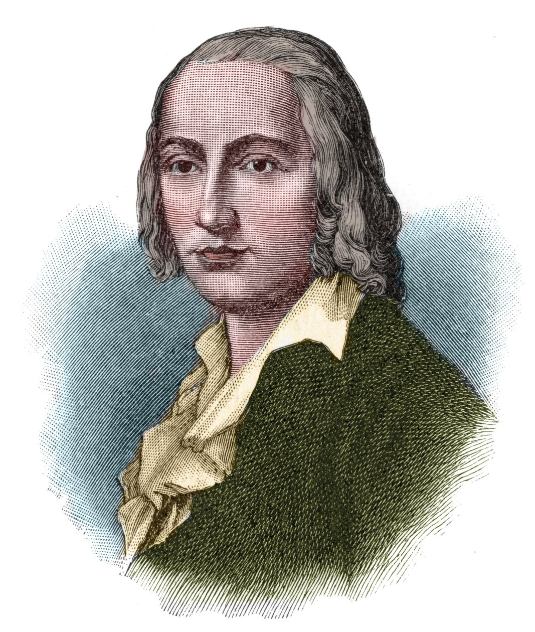 Portrett av Johann Christian Friedrich Holderlin (1770-1843), tysk poet og romantisk tenker. av Unknown artist