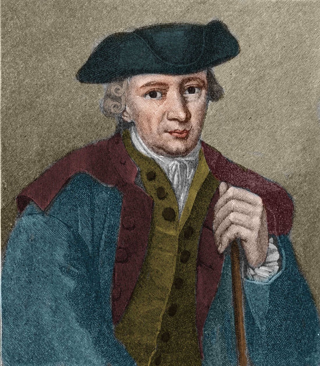 Portrett av Johann Georg Hamann (1730-1788), tysk filosof og forfatter. av Unknown artist