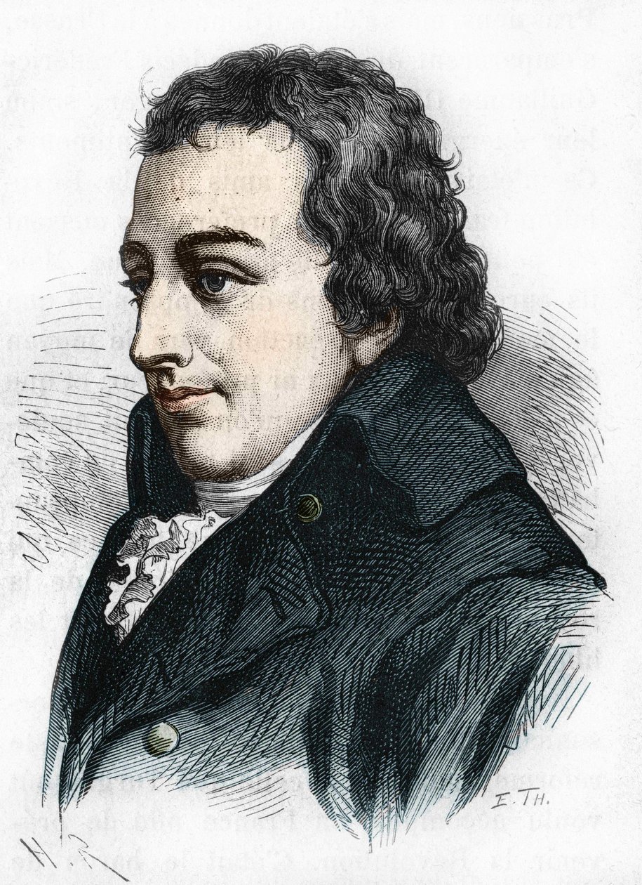 Portrett av Johann Gottlieb Fichte. Tysk filosof (1762 til 1814). av Unknown artist