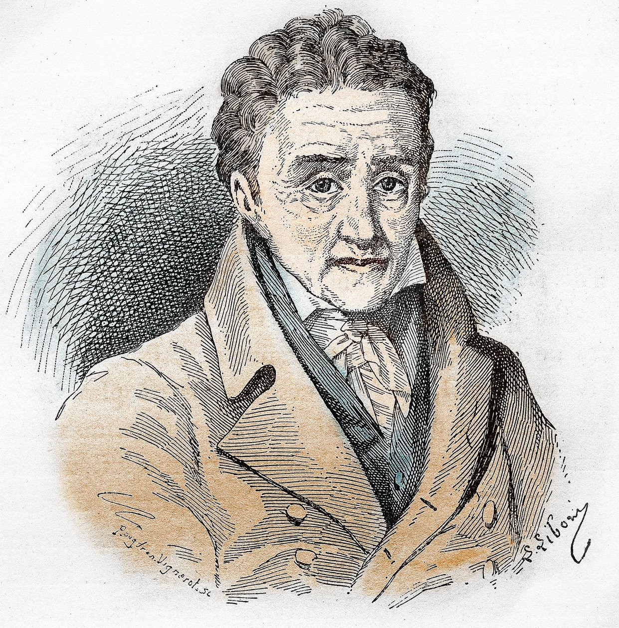 Portrett av Johann Heinrich Pestalozzi (1746 - 1827), sveitsisk pedagog og pedagog. av Unknown artist